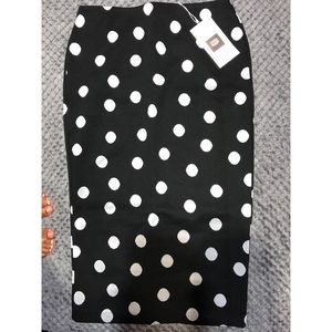 Zara Polka Dot Midi Skirt